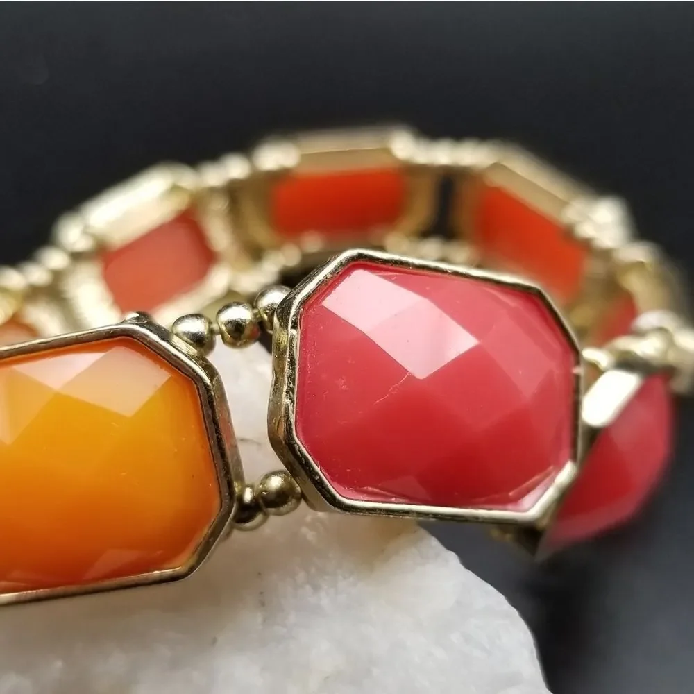 Orange popsicle summer vacation bracelet. B703